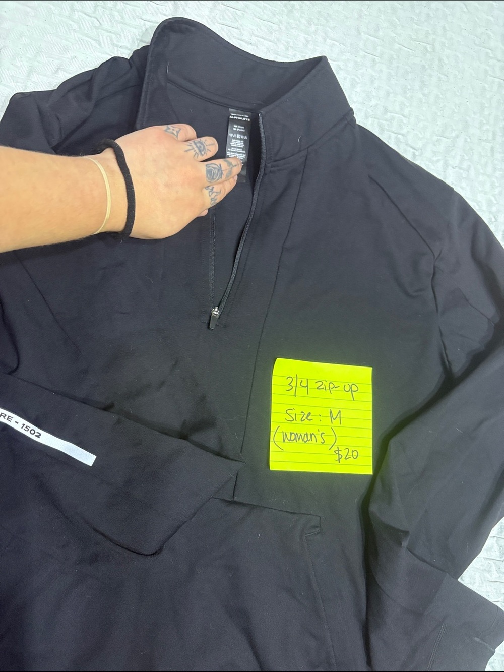 Alphalete Black 3/4 Zip Pullover Sweatshirt